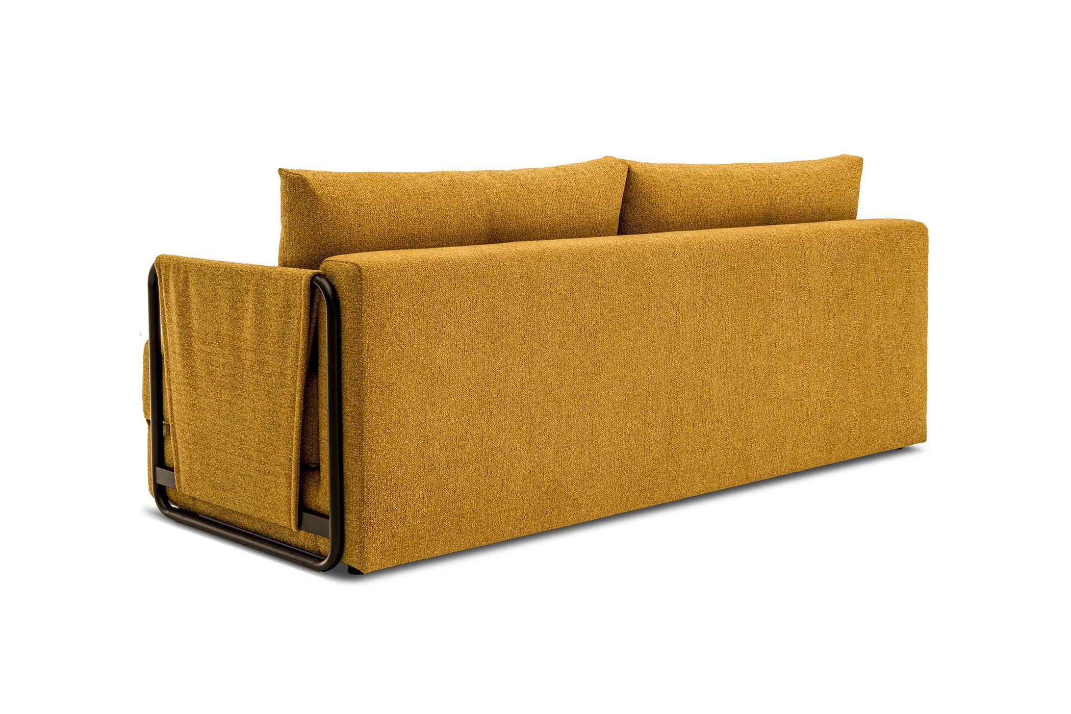 sofa bed - back view on white background