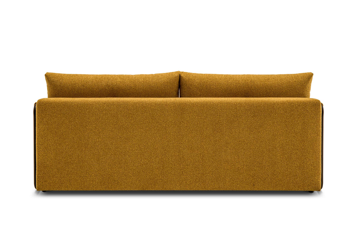 sofa bed - back view on white background
