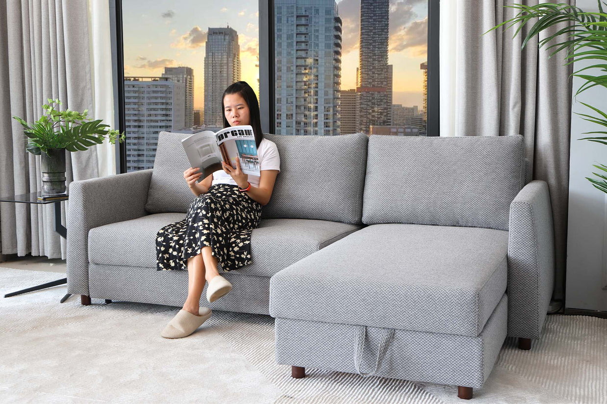 Sectional Reversible Sofa Bed DH069-G+AF