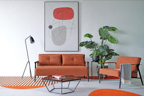 sofa bed placed in living room