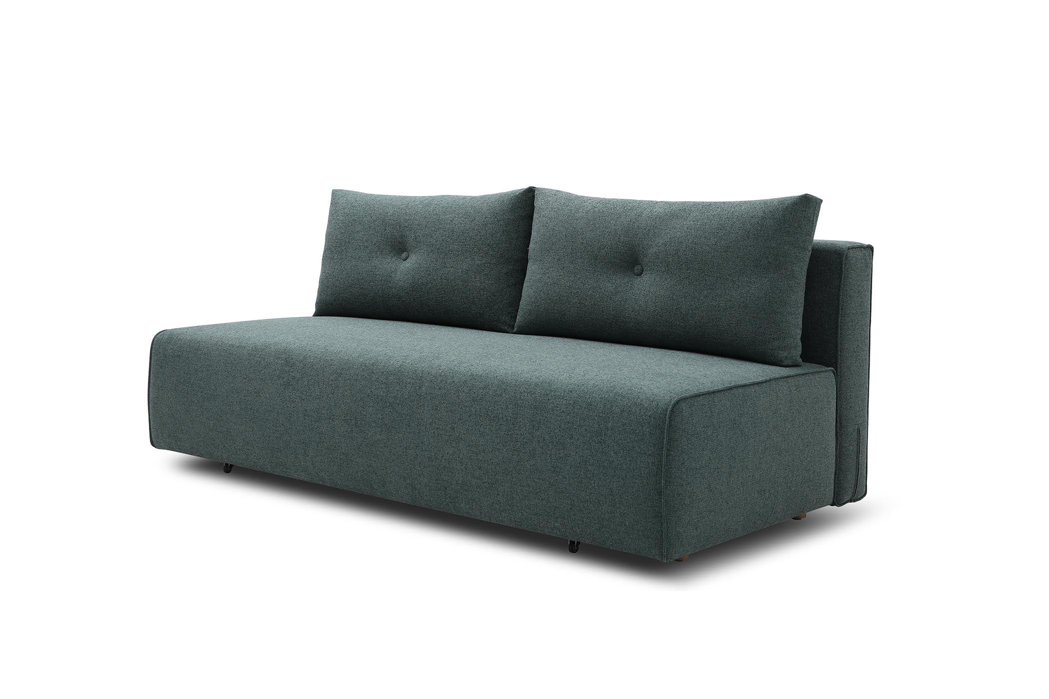 sofa bed - side view on white background