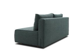 sofa bed- side view on white background