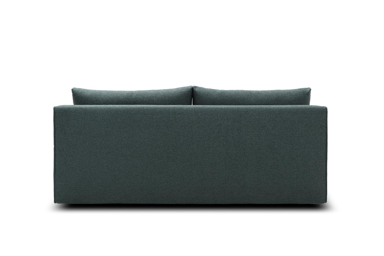 sofa bed - back view on white background