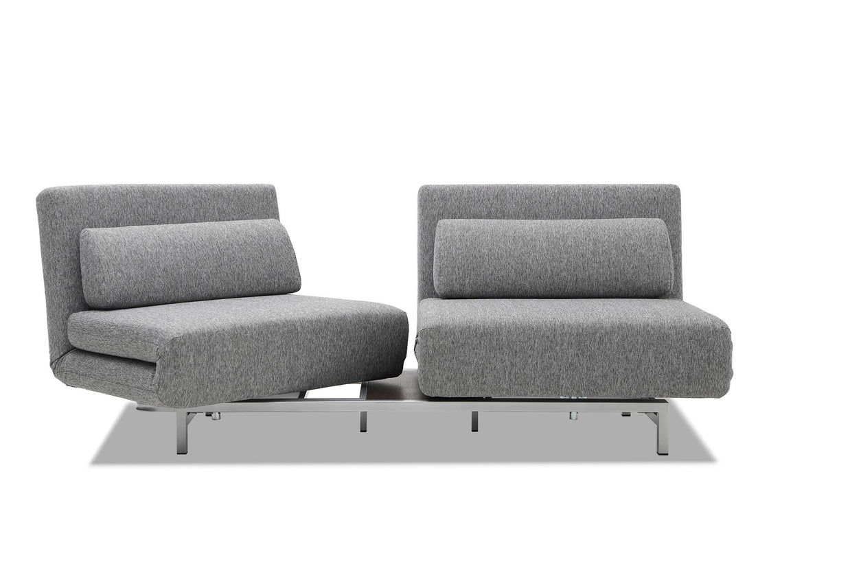 sofa bed with turning on white background