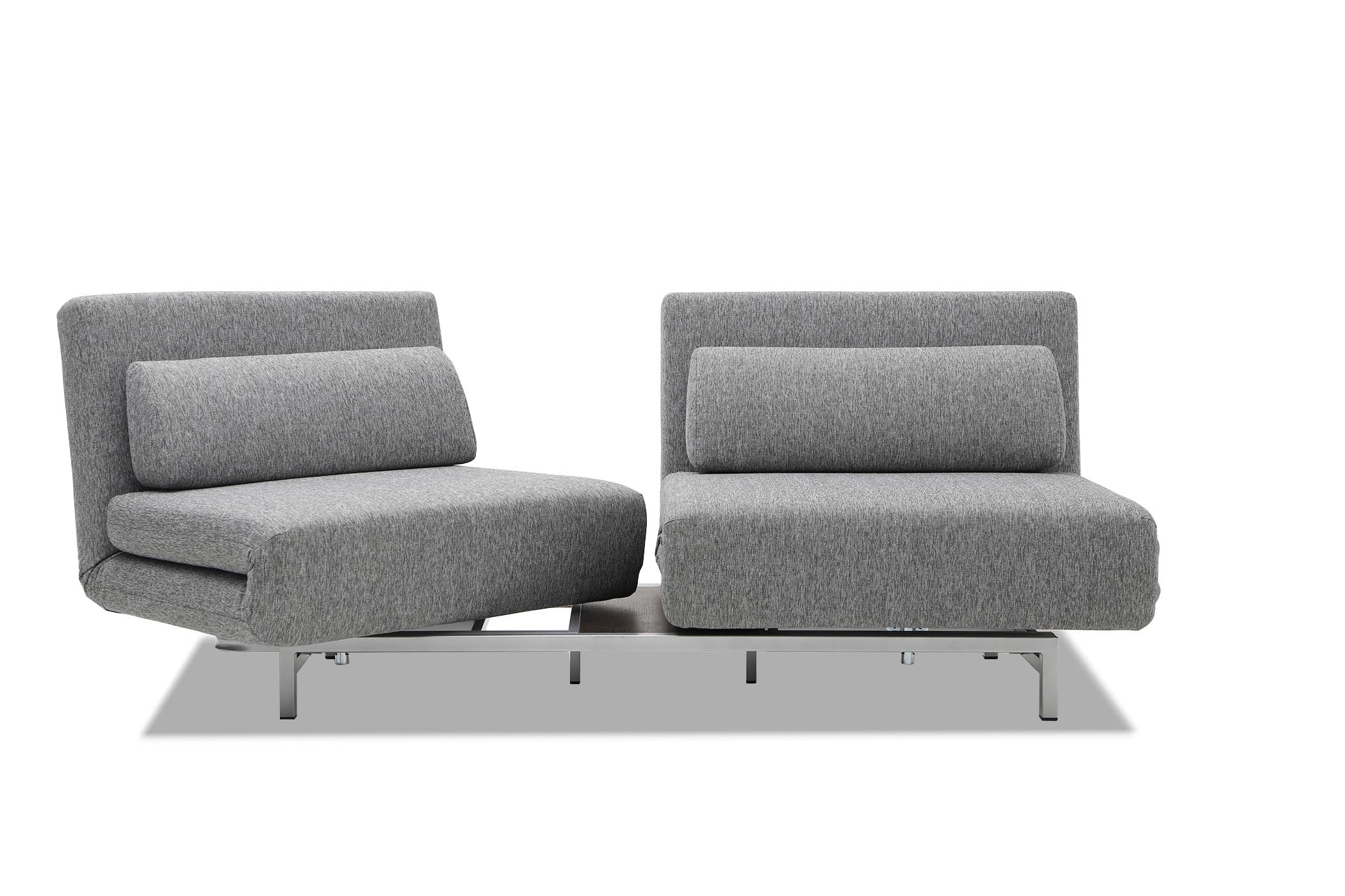 sofa bed with turning on white background