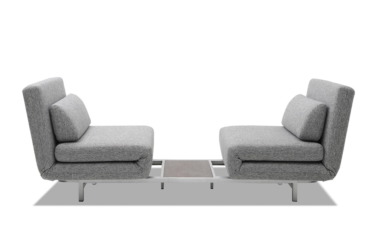 sofa bed with turning on white background