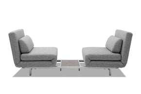 sofa bed with turning on white background