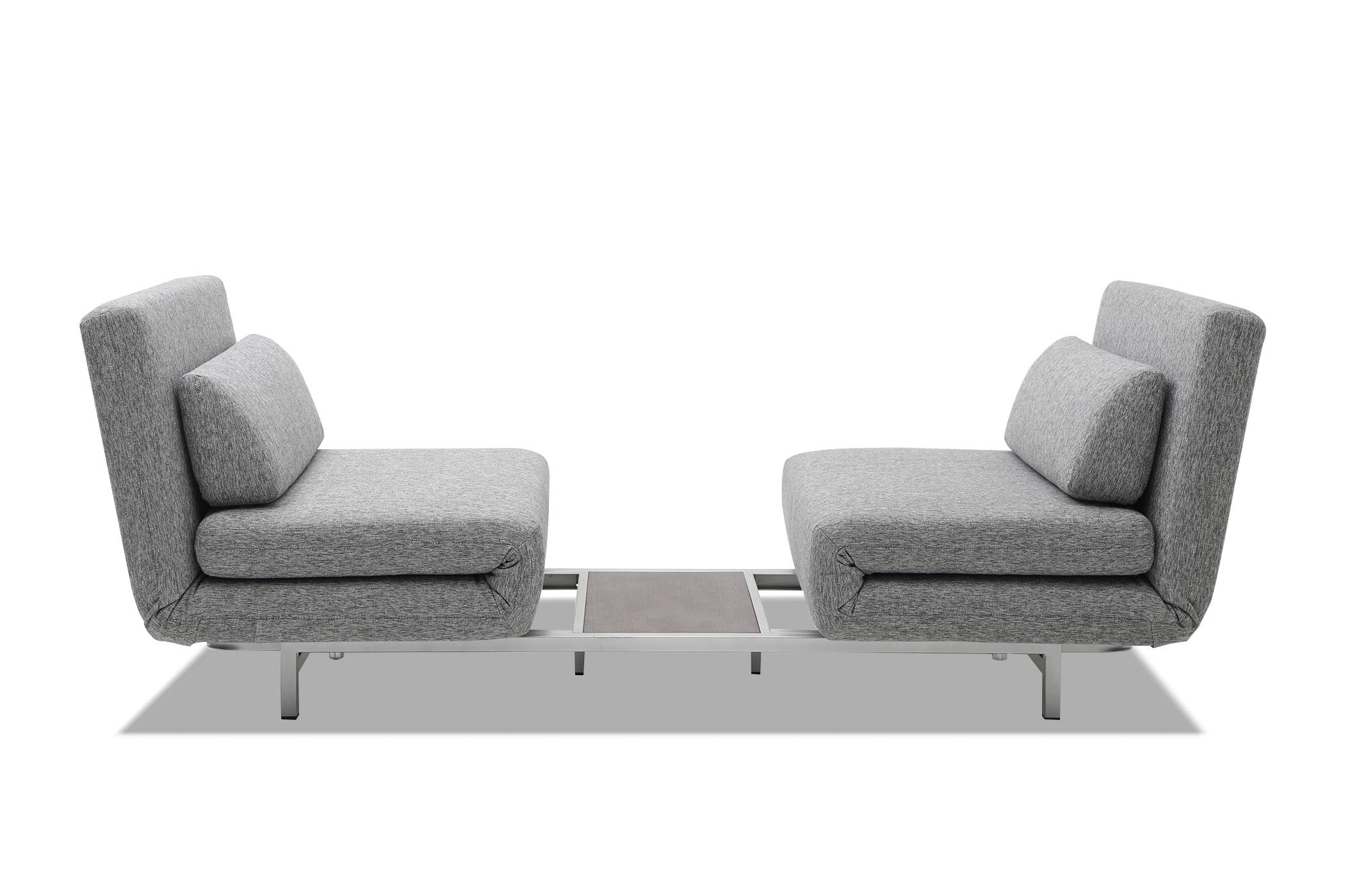 sofa bed with turning on white background