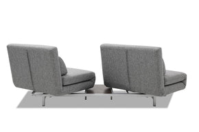 sofa bed with turning on white background