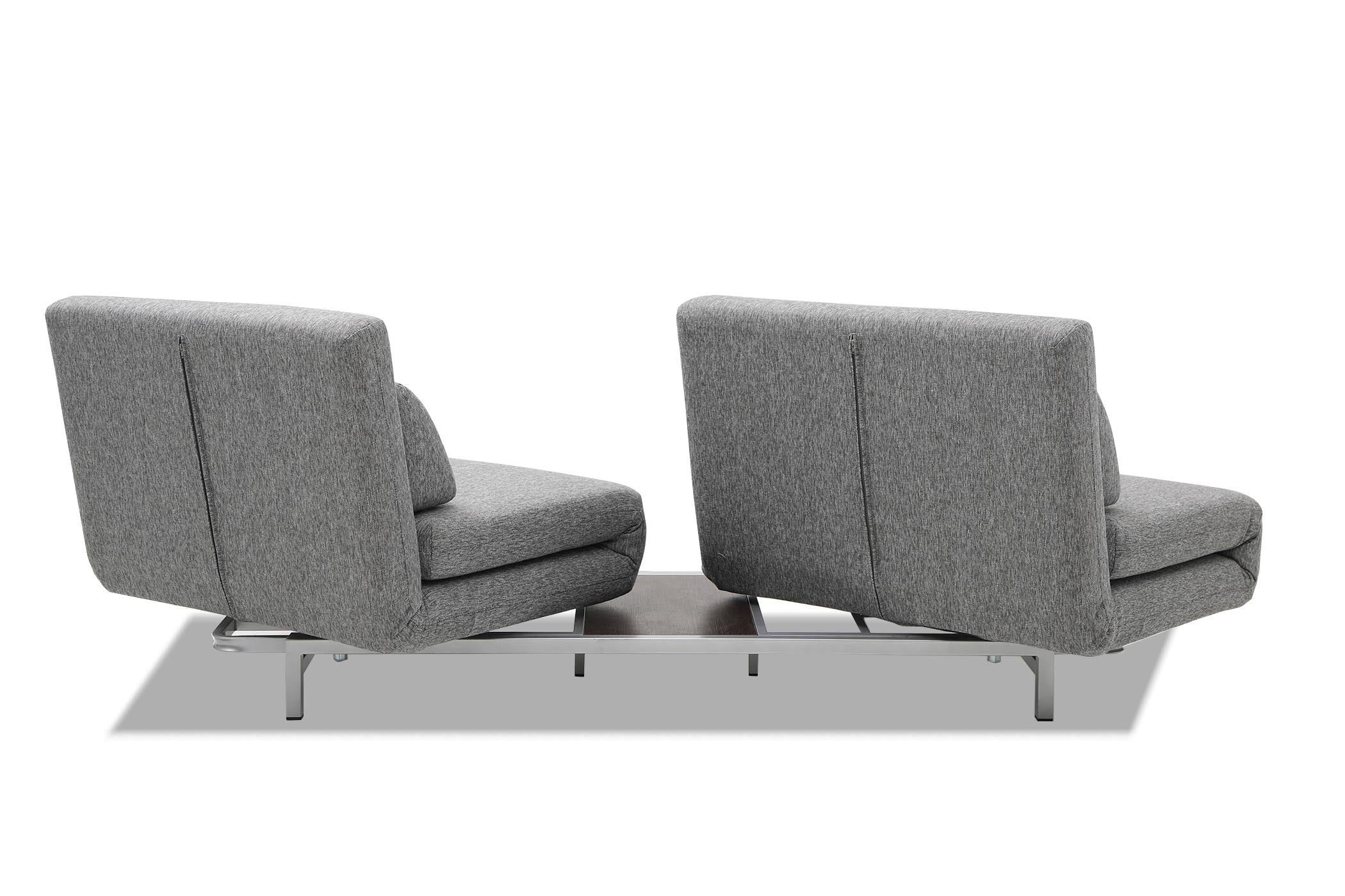 sofa bed with turning on white background