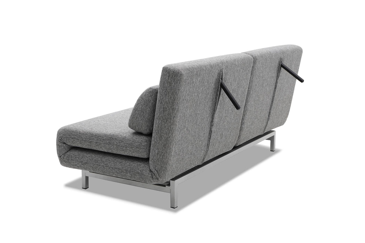 sofa bed opening back legs- back view on white background