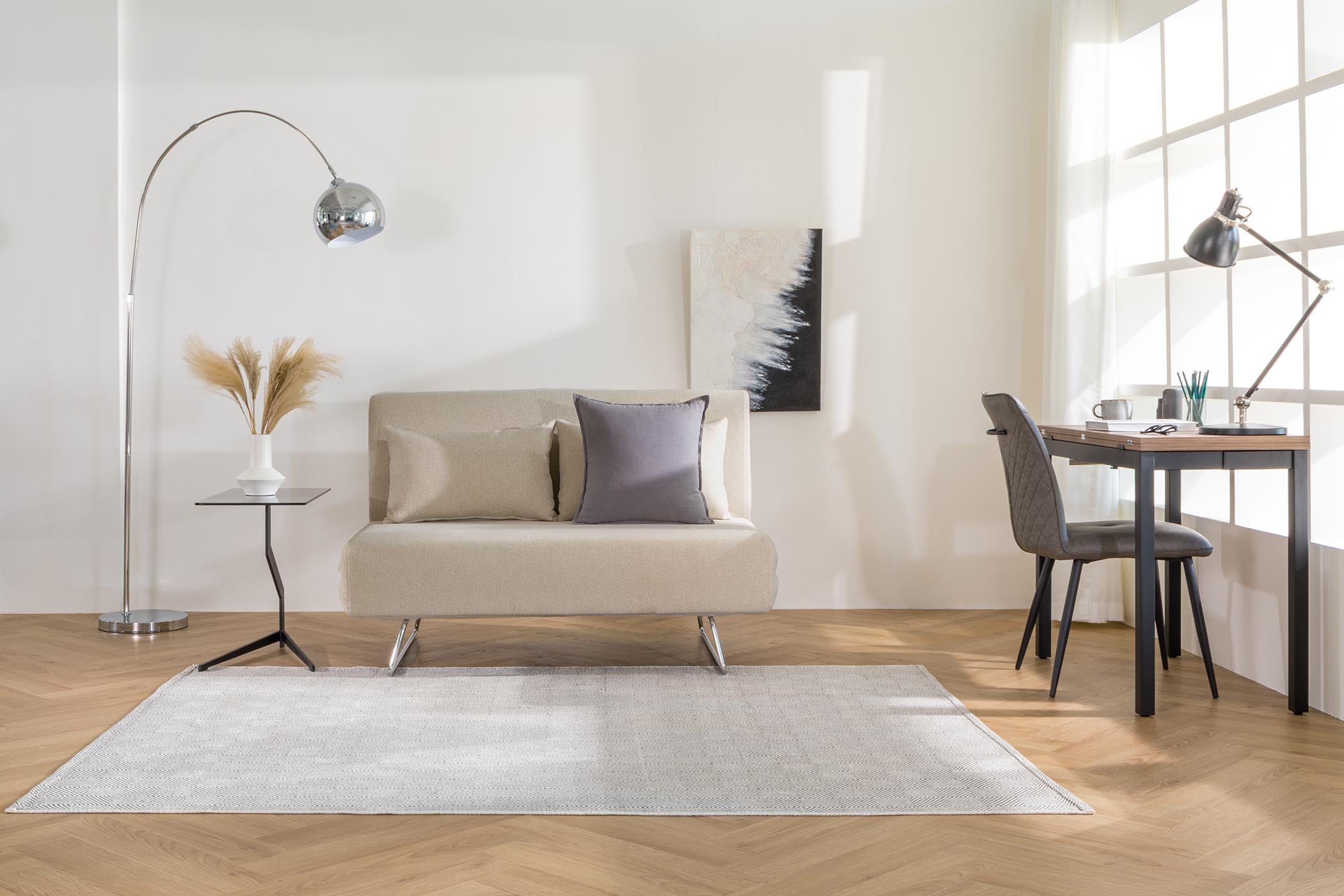 sofa bed - front view on living room scene