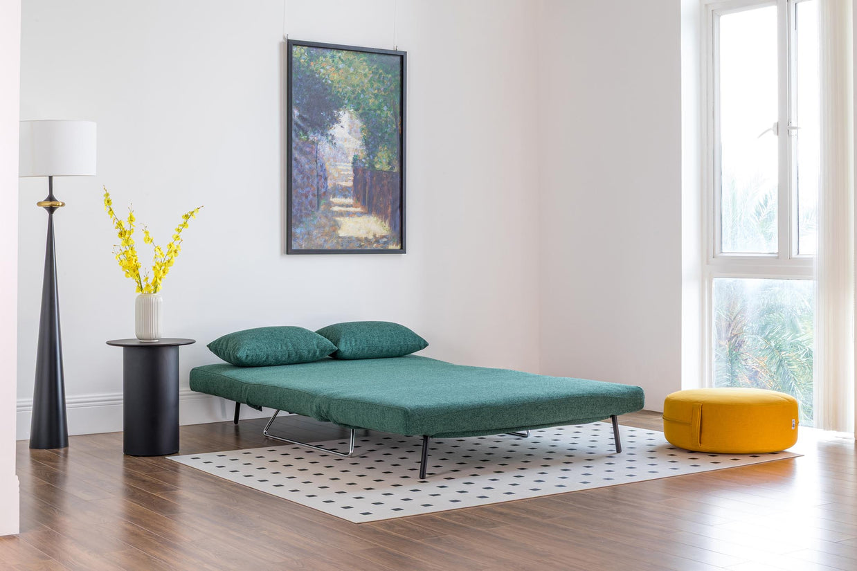 sofa bed in sofa mode in living room