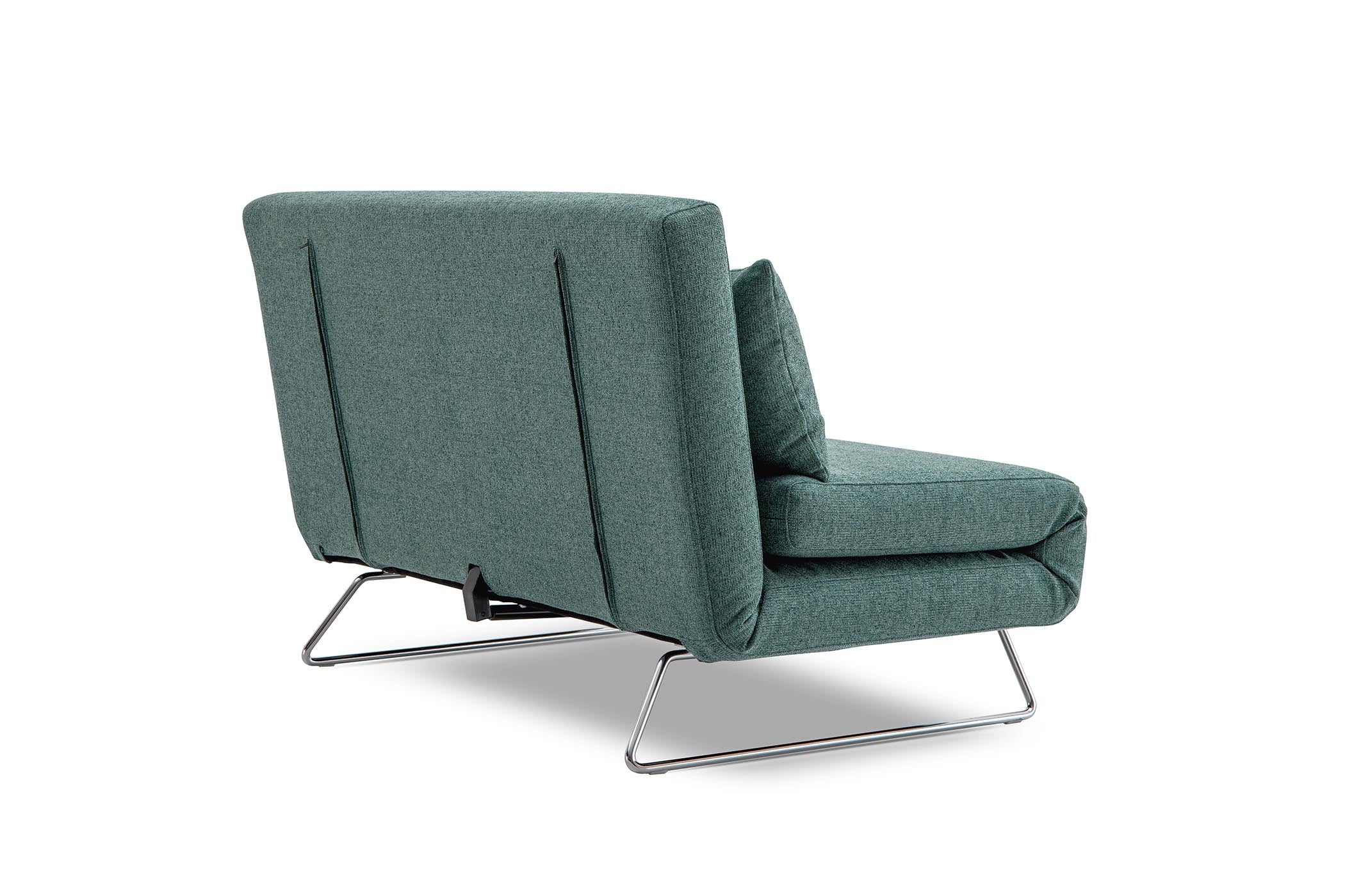 sofa bed - back view on white background