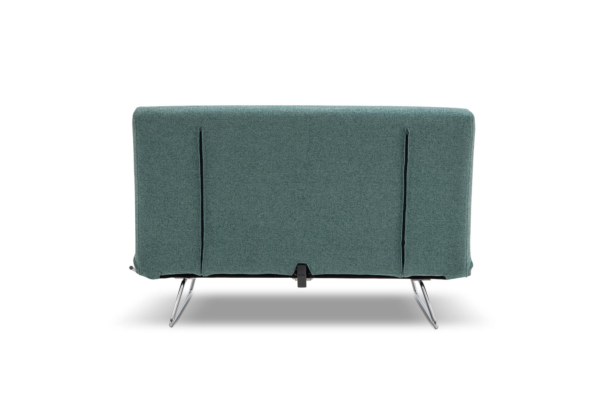 sofa bed -back view on white background