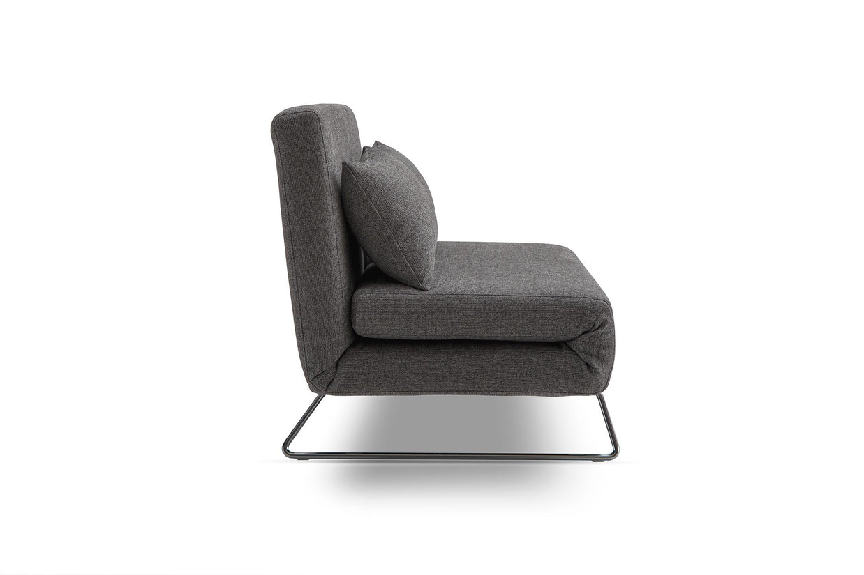 sofa bed- side view on white background