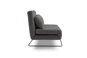 sofa bed- side view on white background