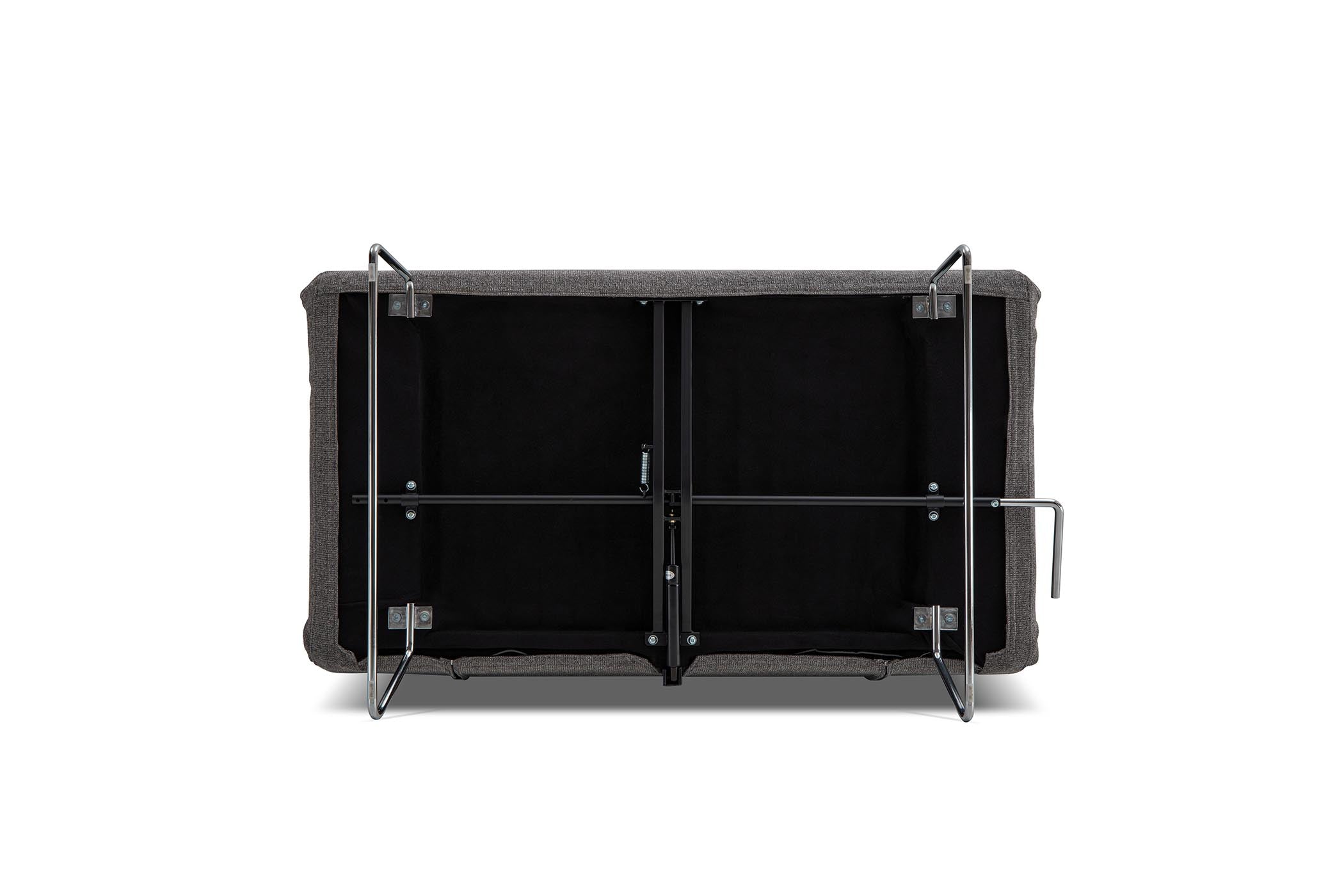 sofa bed- bottom view on white background