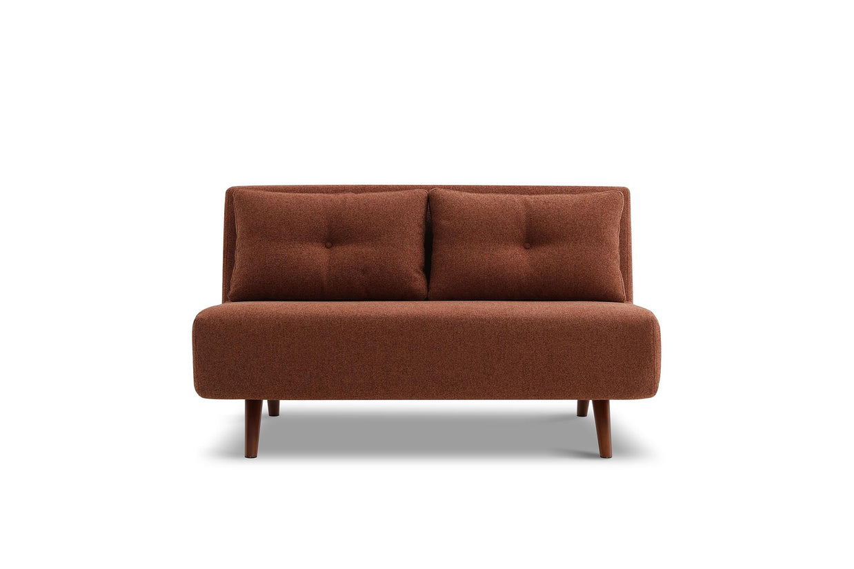 three-seater sofa bed - front view on white background