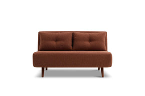 three-seater sofa bed - front view on white background