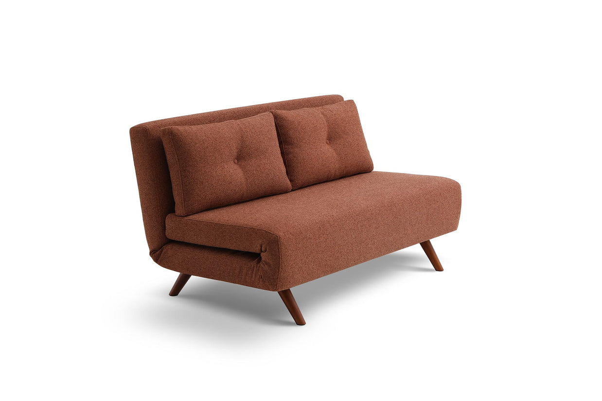 sofa bed - side view on white background