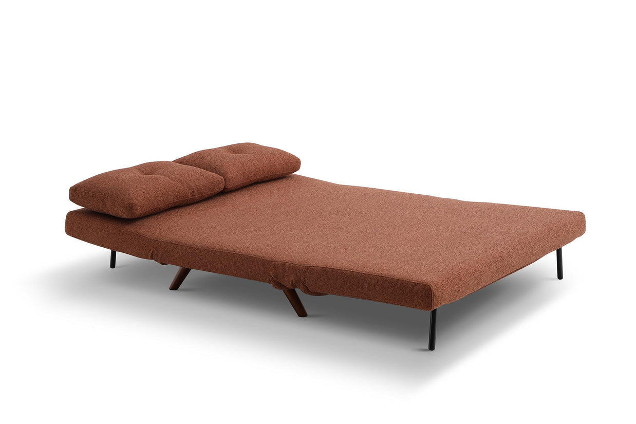 sofa bed - side view on white background