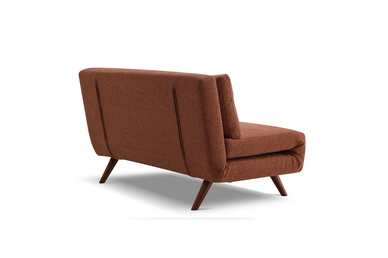 sofa bed - side view on white background