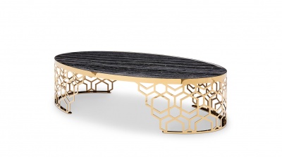 Luxury style oval marbel coffee table ABC150701